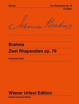 Brahms, J: Zwei Rhapsodien op. 79