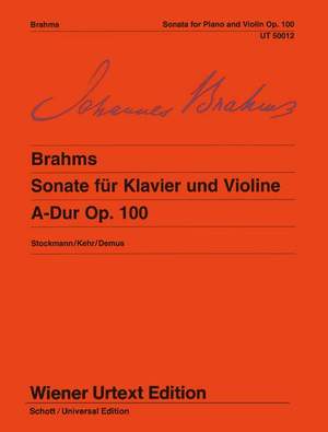 Brahms, J: Sonata A Major op. 100
