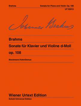 Brahms, J: Sonate d-Moll D minor op. 108