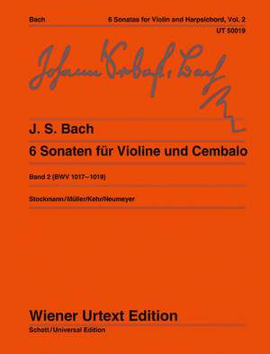 Bach, J S: Six Sonatas BWV 1017 - 1019 Vol. 2