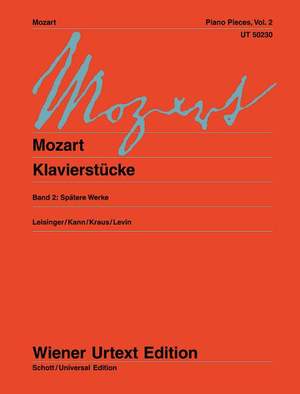 Mozart, W A: Piano Pieces Vol. 2