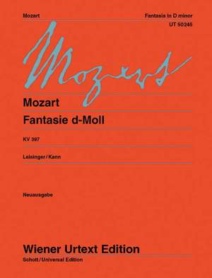 Mozart, W A: Fantasy D minor KV 397