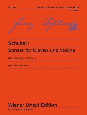 Schubert: Sonata (Sonatina) D Major op. 137/1 D 384