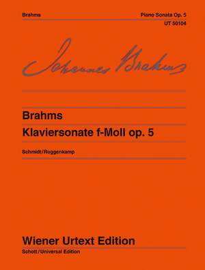 Brahms, J: Piano Sonata F Minor op. 5