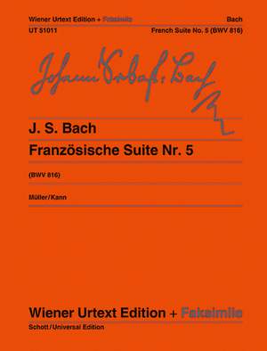 Bach, J S: French Suite No. 5 BWV 816