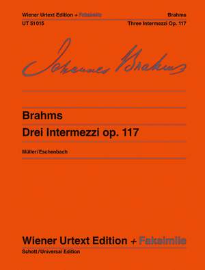 Brahms, J: Three Intermezzi op. 117