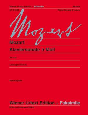 Mozart, W A: Piano Sonata A minor KV 310