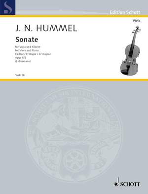 Hummel, J N: Sonata Eb Major op. 5/3