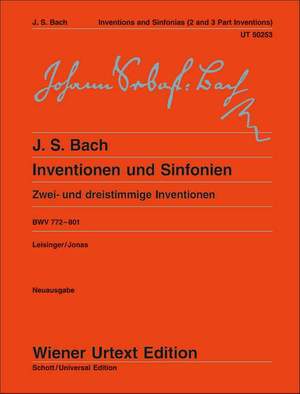 Bach, J S: Inventions and Symphonies BWV 772 - 801