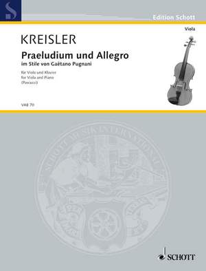 Kreisler, F: Praeludium and Allegro
