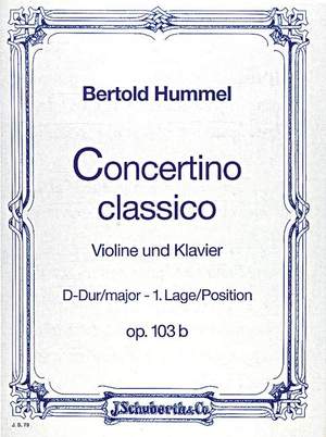 Hummel, B: Concertino classico D-Dur D major op. 103b