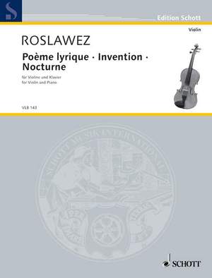 Roslavets, N A: Poème lyrique · Invention · Nocturne