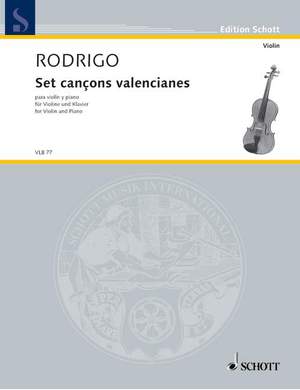 Rodrigo, J: Set cançons valencianes