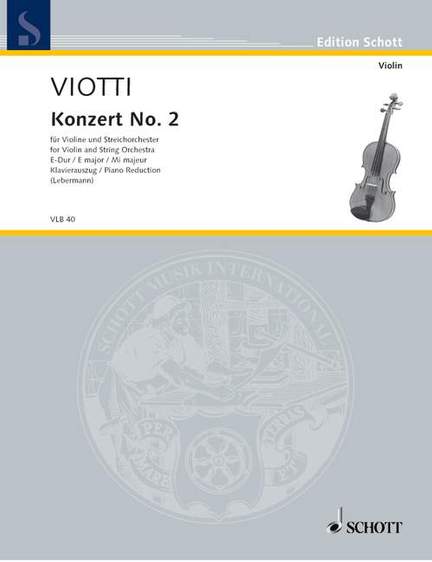 Viotti, G B: Concerto No. 2 E Major E major