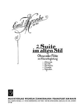 Kronke, E: Zweite Suite im alten Stil op. 160