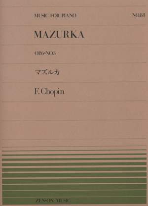 Chopin, F: Mazurka op. 6/3 88