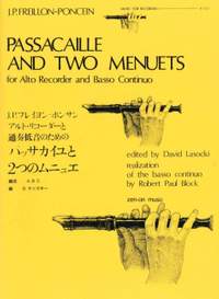 Freillon-Poncein, J: Passacaille and Two Menuets R 152