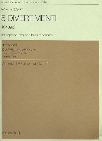 Mozart, W A: 5 Divertimenti K.439b 46