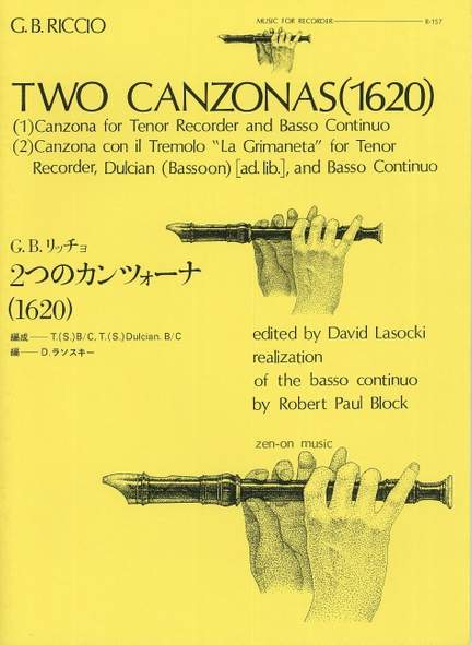 Riccio, G B: Two Canzonas
