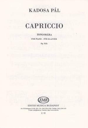 Kadosa, Pal: Capriccio Op.23/h (piano)