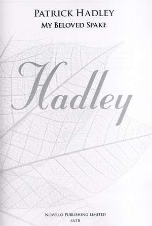 Patrick Hadley: My Beloved Spake
