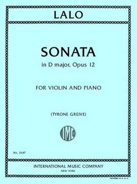 Lalo, É: Sonata in D major op.12