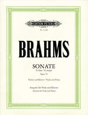 Brahms: Violin Sonata in G, Op.78 (Version for Viola)