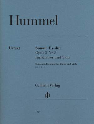 Hummel, J N: Sonata op. 5/3