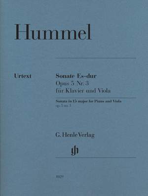 Hummel, J N: Sonata E flat major op. 5/3