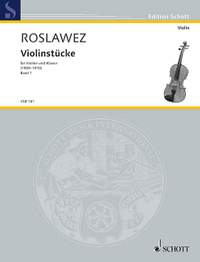 Roslavets: Violin Pieces, Volume 1