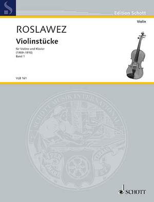 Roslavets, N A: Violinstücke Vol. I