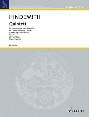 Hindemith, P: Quintet op. 30
