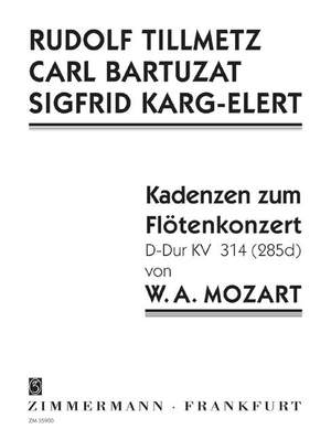 Mozart, W A: Kadenzen zum Flötenkonzert Nr. 2 D-Dur D major KV 314 (285d)