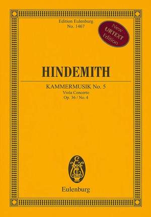 Hindemith, P: Kammermusik No. 5 op. 36/4