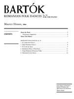 Béla Bartók: Romanian Folk Dances, Sz. 56 for the Piano Product Image