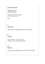 Hans Abrahamsen: Three Pieces By Robert Schumann Product Image