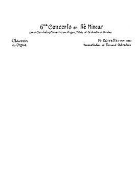 Michel Corrette: 6eme Concerto En Ré Mineur