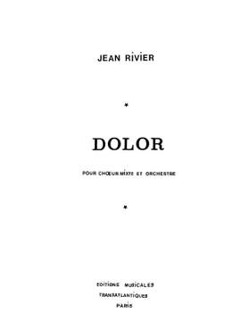 Jean Rivier: Dolor