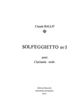 Claude Ballif: Solfeggietto N°5 Op.36