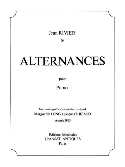 Jean Rivier: Alternances