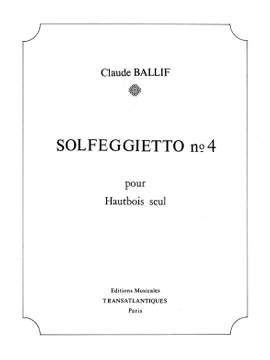 Claude Ballif: Solfeggietto N°4 Op.36