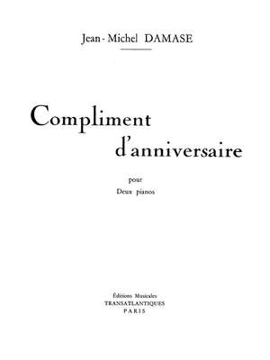 Jean Michel Damase Compliment D Anniversaire Presto Sheet Music