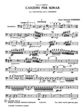 Jean-Jacques Werner: Canzoni Per Sonar