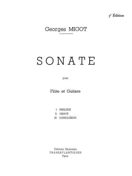 Georges Migot: Sonate