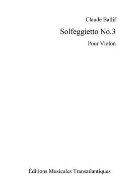 Claude Ballif: Solfeggietto N°3 Op.36