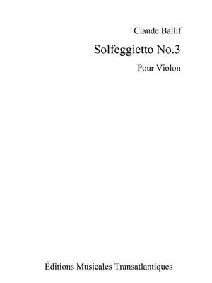 Claude Ballif: Solfeggietto N°3 Op.36