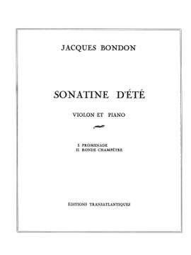 Jacques Bondon: Sonatine D'Été