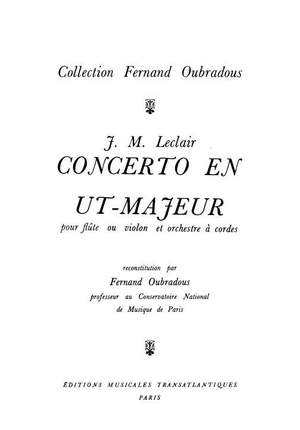 Jean-Marie Leclair: Concerto En Ut Majeur