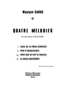 Monique Gabus: 4 Mélodies