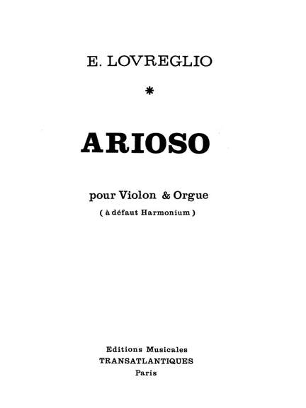 Eleuthère Lovreglio: Arioso